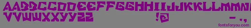 フォントSbstratford – 紫色のフォント、灰色の背景