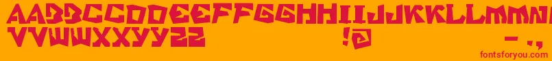 Sbstratford Font – Red Fonts on Orange Background