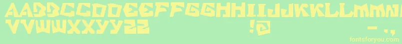 Шрифт Sbstratford – жёлтые шрифты на зелёном фоне
