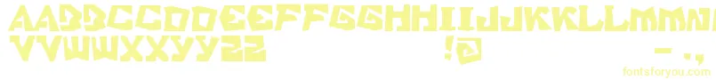 Шрифт Sbstratford – жёлтые шрифты на белом фоне