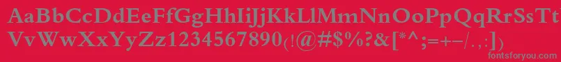 TraditionalArabicBold-Schriftart – Graue Schriften auf rotem Hintergrund