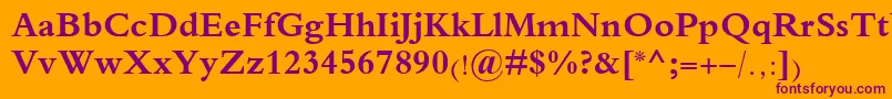 TraditionalArabicBold Font – Purple Fonts on Orange Background