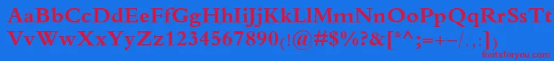 TraditionalArabicBold Font – Red Fonts on Blue Background