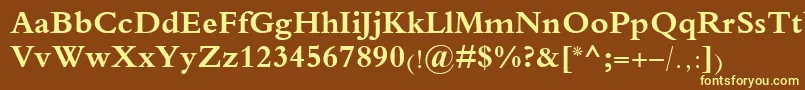 TraditionalArabicBold Font – Yellow Fonts on Brown Background