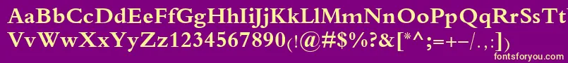 TraditionalArabicBold Font – Yellow Fonts on Purple Background