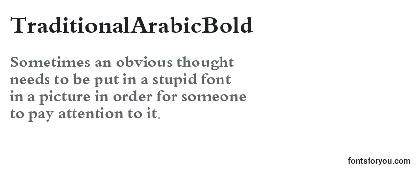 Fuente TraditionalArabicBold