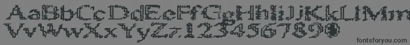 フォントHeats486 – 黒い文字の灰色の背景