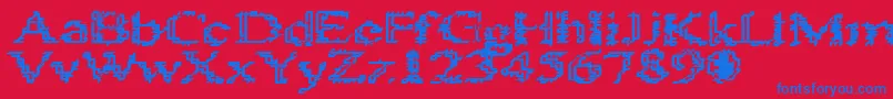 More about Heats486 Font Heats486 Font – Blue Fonts on Red Background