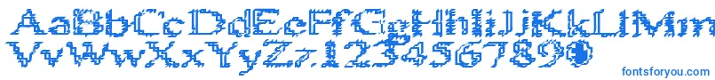 Heats486-Schriftart – Blaue Schriften