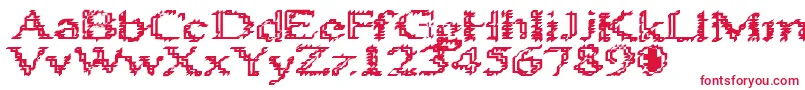 フォントHeats486 – 赤い文字