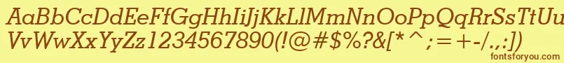 More about StymieMediumItalicBt Font StymieMediumItalicBt Font – Brown Fonts on Yellow Background