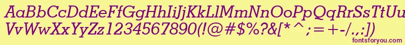 Weitere Informationen zur StymieMediumItalicBt-Schriftart StymieMediumItalicBt-Schriftart – Violette Schriften auf gelbem Hintergrund