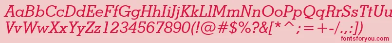 StymieMediumItalicBt Font – Red Fonts on Pink Background