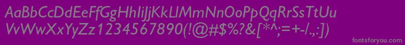 GillsanscItalic Font – Gray Fonts on Purple Background