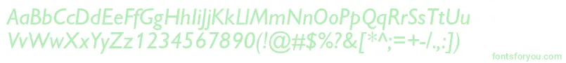 fuente GillsanscItalic – Fuentes Verdes