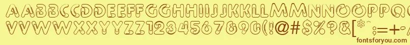 Paper Font – Brown Fonts on Yellow Background