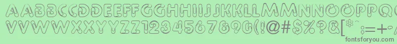 Paper Font – Gray Fonts on Green Background