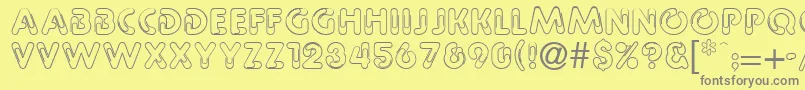 Paper Font – Gray Fonts on Yellow Background