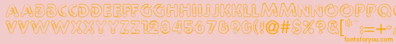 Paper Font – Orange Fonts on Pink Background