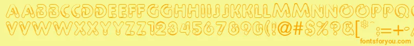 Paper Font – Orange Fonts on Yellow Background