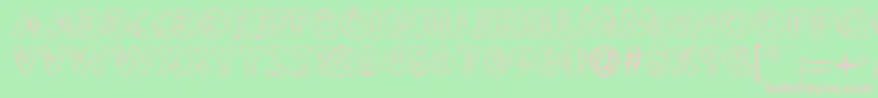 Paper Font – Pink Fonts on Green Background