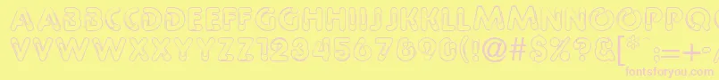 Paper Font – Pink Fonts on Yellow Background