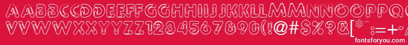 Paper Font – White Fonts on Red Background