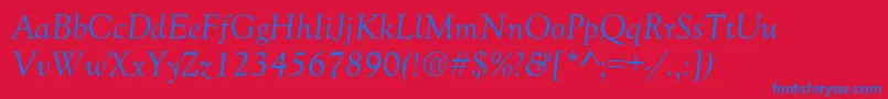 GoudyNormalItalic Font – Blue Fonts on Red Background