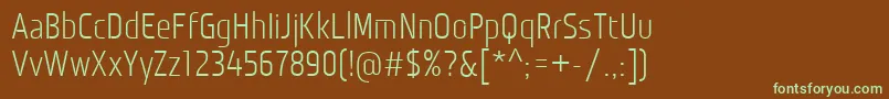 Шрифт MonitoricaRg – зелёные шрифты на коричневом фоне