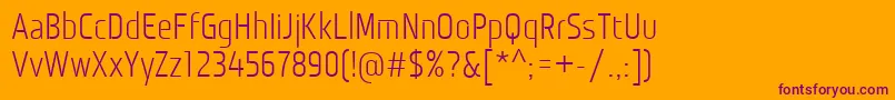 Шрифт MonitoricaRg – фиолетовые шрифты на оранжевом фоне