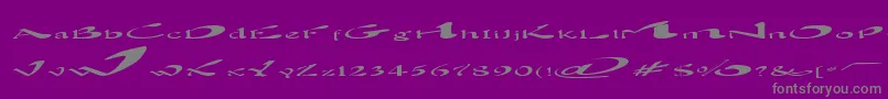 fuente BlownAway – Fuentes Grises Sobre Fondo Morado