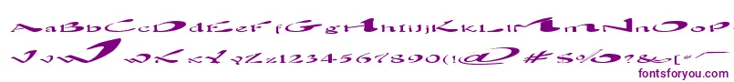 BlownAway Font – Purple Fonts on White Background