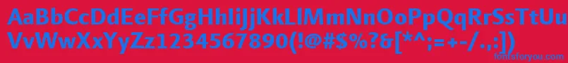 LinotypefinneganExtrabold Font – Blue Fonts on Red Background