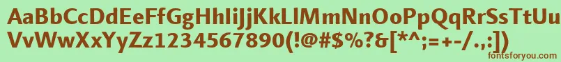 LinotypefinneganExtrabold Font – Brown Fonts on Green Background