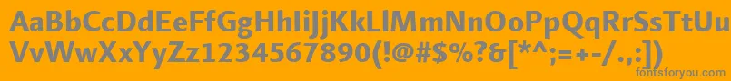 LinotypefinneganExtrabold Font – Gray Fonts on Orange Background