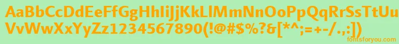 LinotypefinneganExtrabold Font – Orange Fonts on Green Background