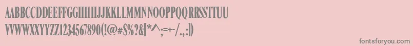 フォントRomanCompressedRegular – ピンクの背景に灰色の文字