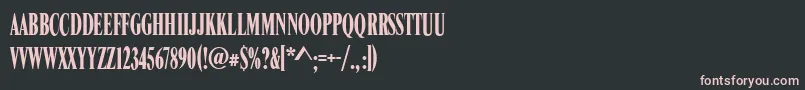 RomanCompressedRegular Font – Pink Fonts on Black Background