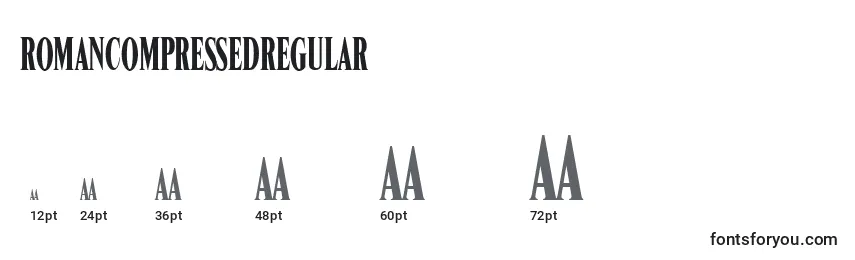 RomanCompressedRegular Font Sizes