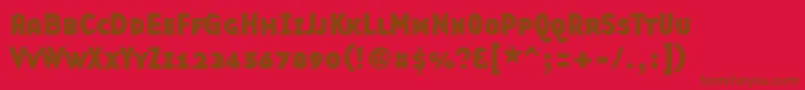 BasetwsanssmallcapsBold Font – Brown Fonts on Red Background