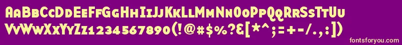 BasetwsanssmallcapsBold Font – Yellow Fonts on Purple Background