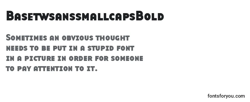 BasetwsanssmallcapsBold Font