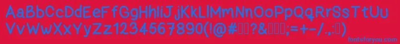 ZamaBold Font – Blue Fonts on Red Background