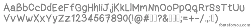 ZamaBold-fontti – harmaat kirjasimet valkoisella taustalla