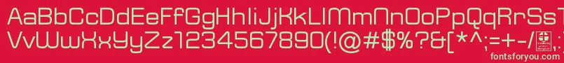 TypoSquareRegularDemo Font – Green Fonts on Red Background