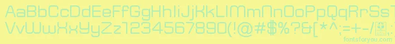 TypoSquareRegularDemo Font – Green Fonts on Yellow Background