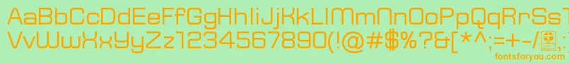 TypoSquareRegularDemo Font – Orange Fonts on Green Background