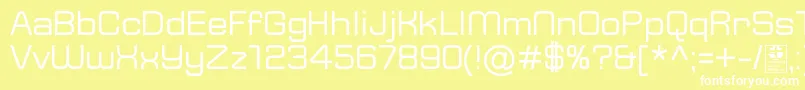 TypoSquareRegularDemo Font – White Fonts on Yellow Background