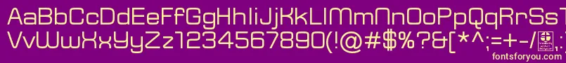 TypoSquareRegularDemo Font – Yellow Fonts on Purple Background