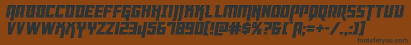 Dangerflightital Font – Black Fonts on Brown Background